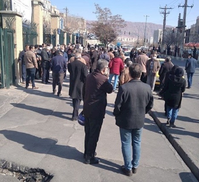 Protests by pensioners in Tabriz