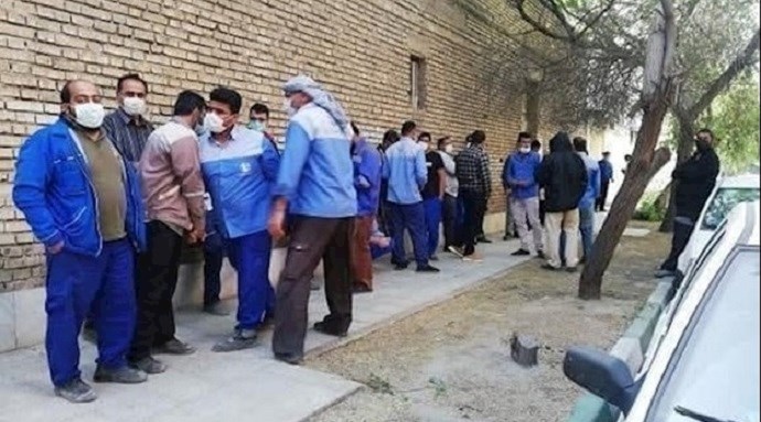 Protest rally by water workers in Ahvaz