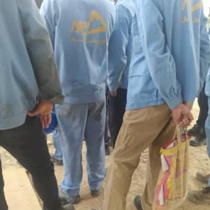 Protest by workers of Sardasht gas refinery.