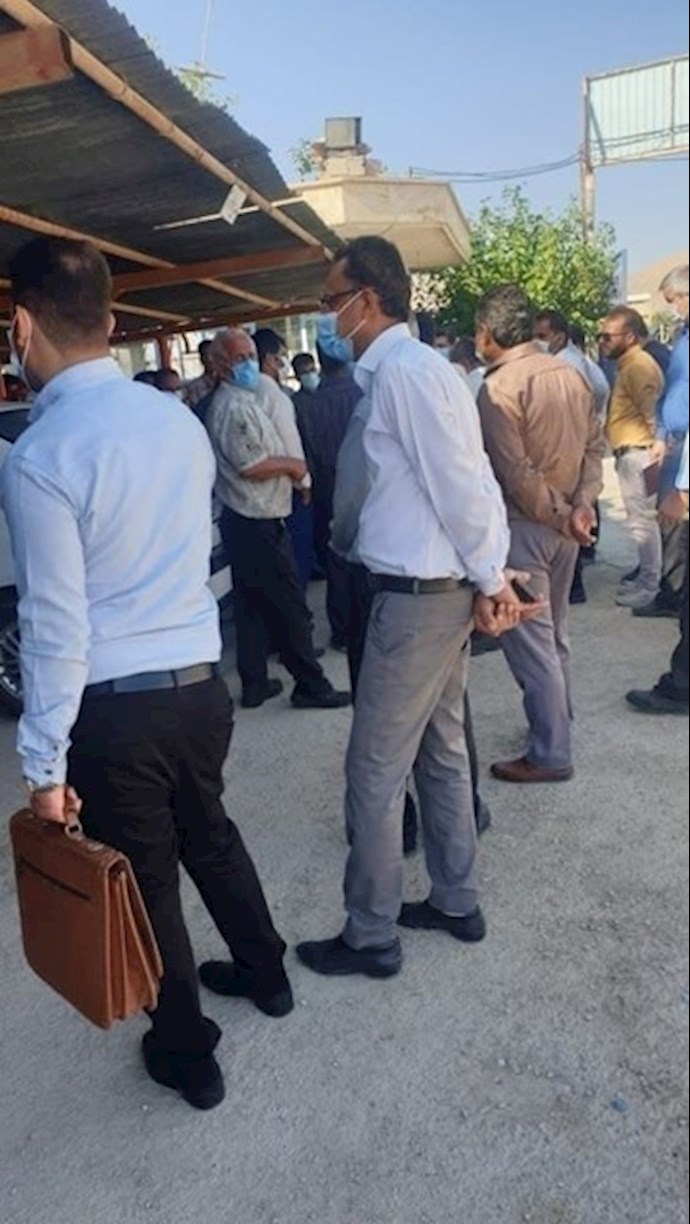 Protest by Water and Wastewater company workers in Izeh