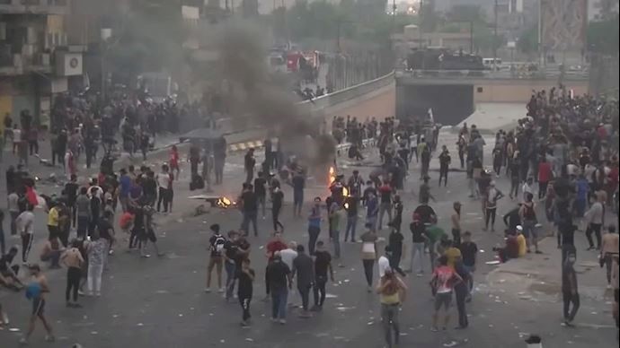  'Iraq-Baghdad- Protests continue in central Baghdad for the fifth day, since October 1, 2019 '