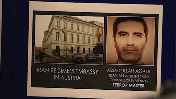  'Assadollah Assadi, an Iranian terrorist diplomat from Tehran’s embassy in Vienna who was detained last year on terrorism charges in Germany'